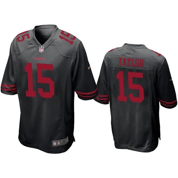 Men San Francisco 49ers #15 Trent Taylor Nike Black Game Player NFL Jersey